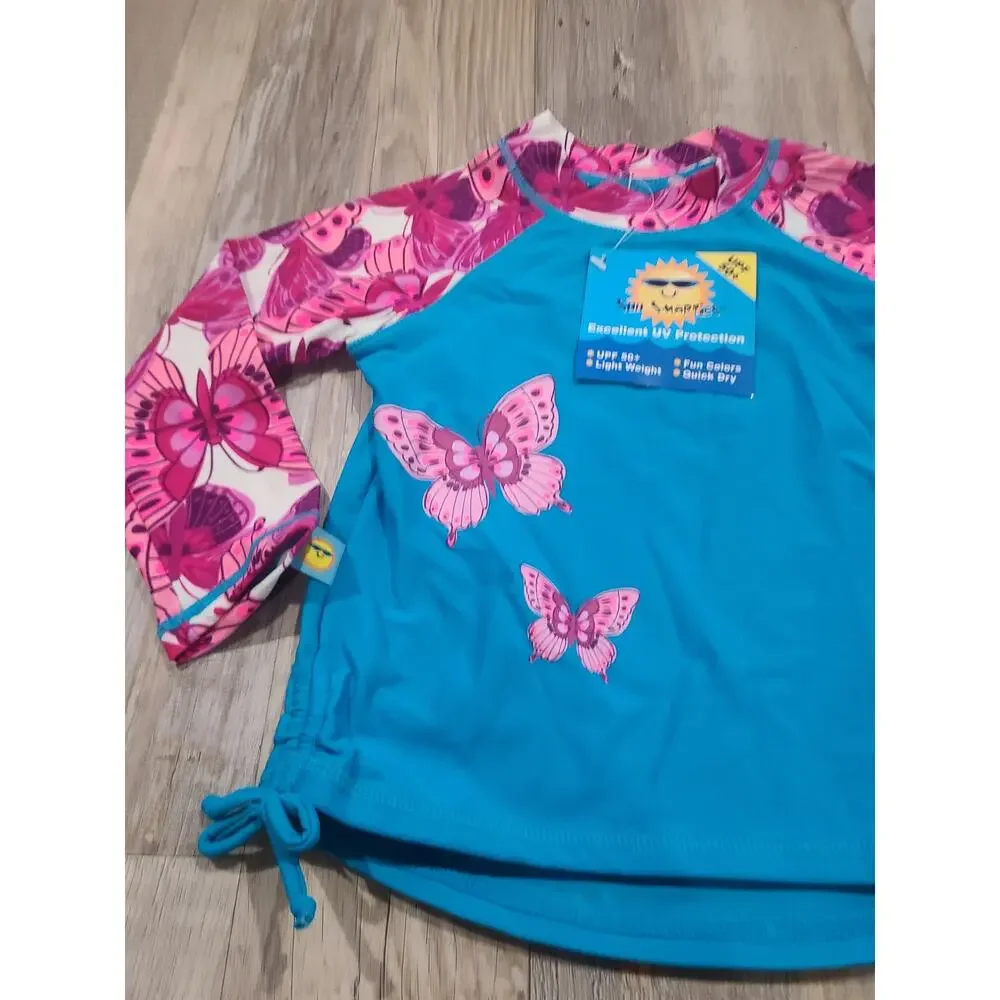 Sun smarties one step ahead 2t rashgaurd  long sleeve swim top new with tags